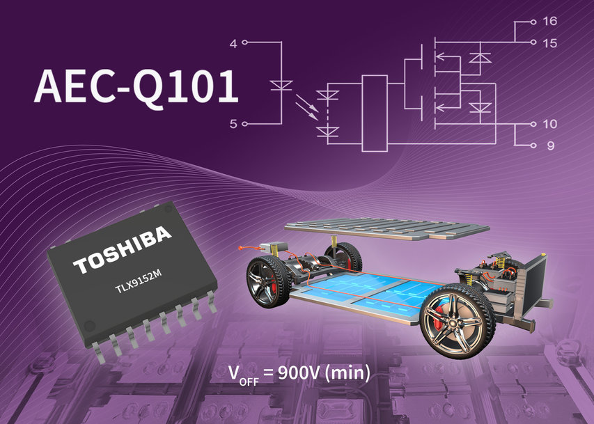 Toshiba présente un photocoupleur automobile avec une tension de sortie de 900 V (min)