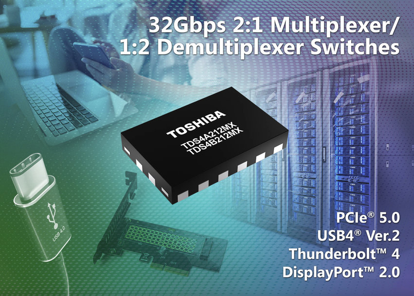 TOSHIBA PRÉSENTE DES COMMUTATEURS MULTIPLEXEURS 2:1/DÉMULTIPLEXEURS 1:2 DE 32 GBIT/S POUR LES SIGNAUX À GRANDE VITESSE