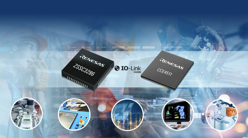 Renesas présente un circuit intégré maître à quatre canaux et un conditionneur de signal de capteur pour le marché croissant d'IO-Link